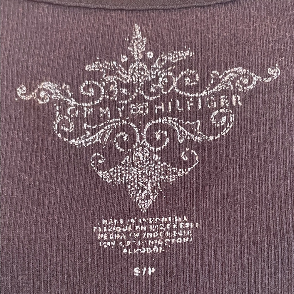 🖤Tommy Hilfiger Black Tank Top with Floral Detail  Size S - Picture 2 of 5